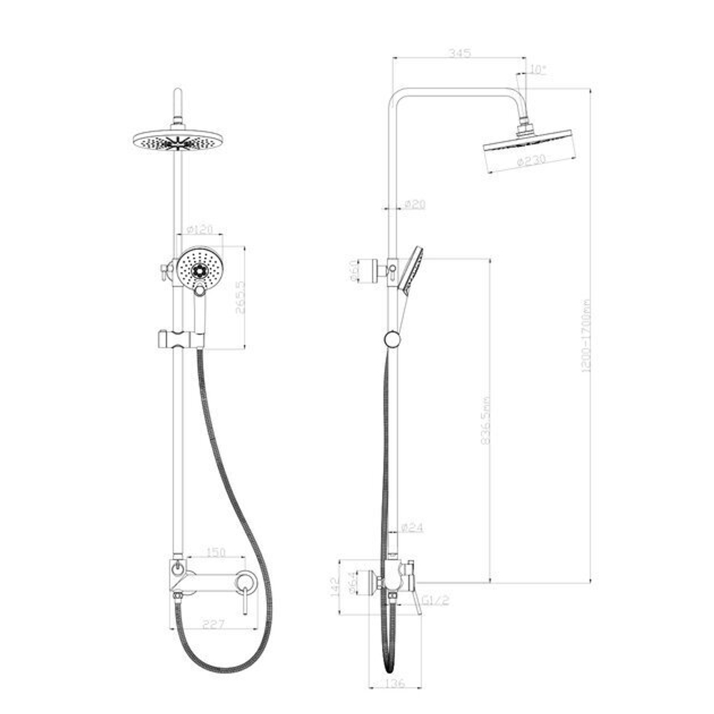 Смеситель для душа Lemark Minima - LM3860C