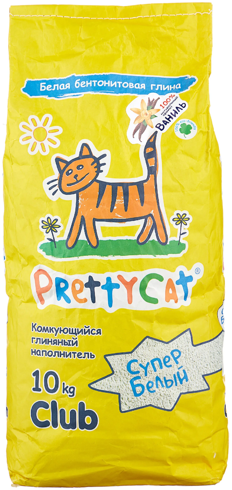 Наполнитель PrettyCat 10кг Супер белый комкующийся