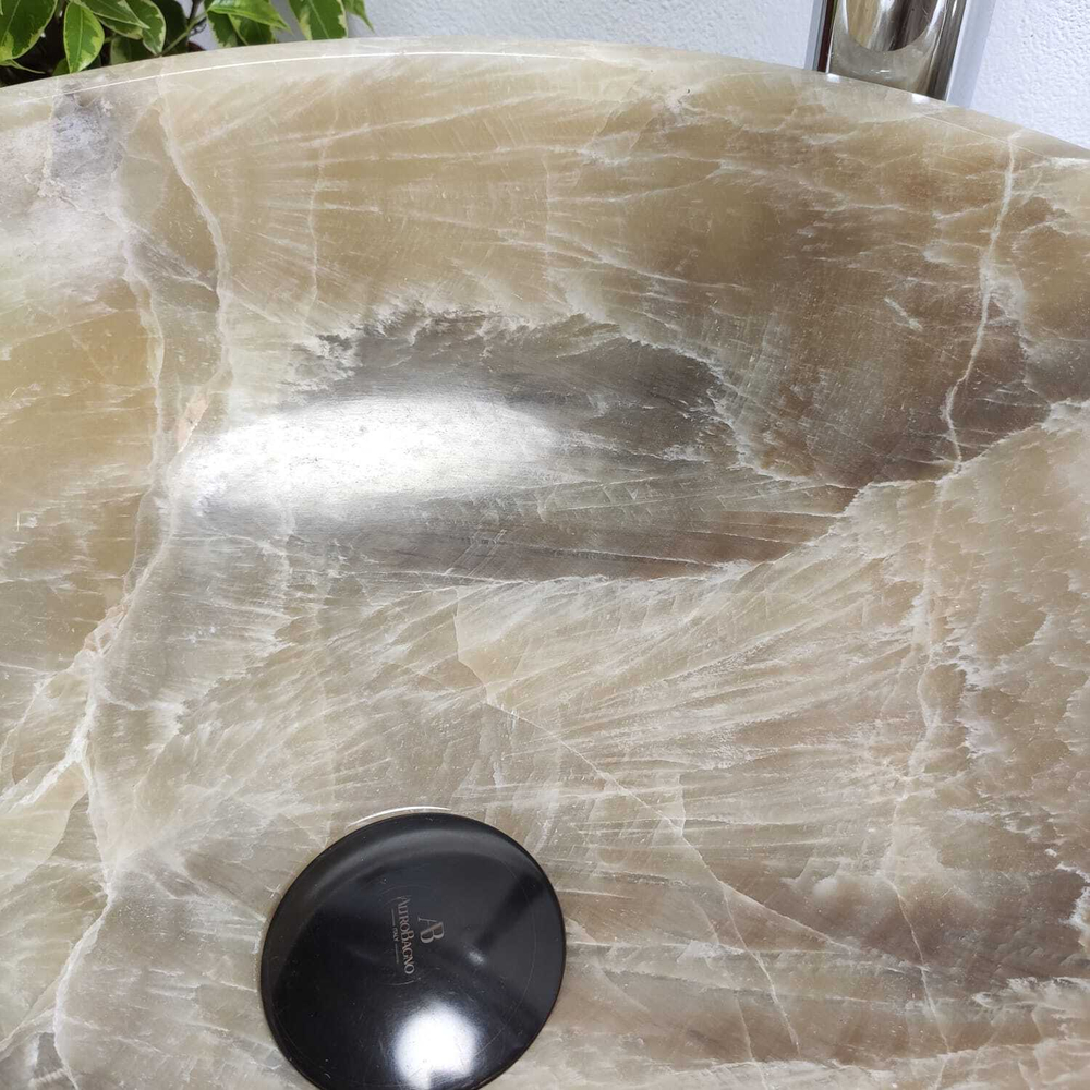 Раковина из оникса Bowl Grey Small TinLip BO-71033 40*40*15
