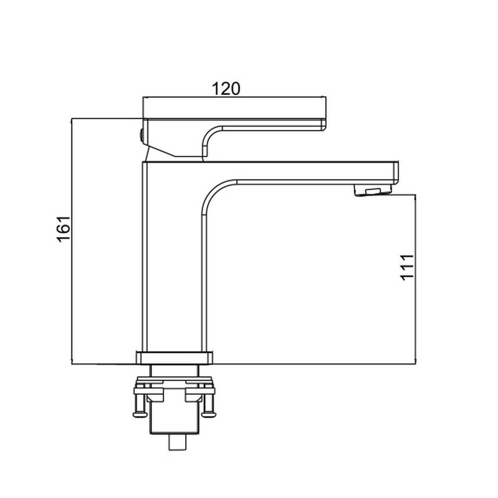 Смеситель для раковины 35к G1017-8 GAPPO литой, п/гайку, БЕЛЫЙ-ХРОМ