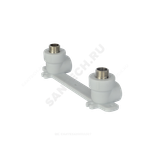 Планка монтажная PP-R белая Дн 20х1/2" НР под смеситель с водорозетками VALFEX 10123020