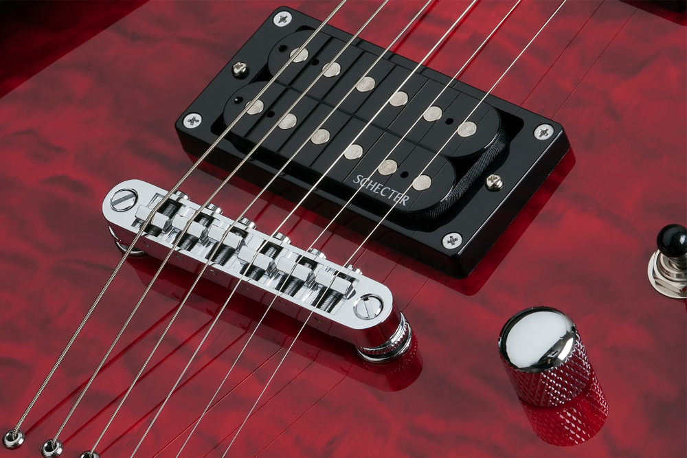 Schecter C-6 PLUS SEE THRU CHERRY BURST
