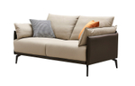 Диван ELEGANTE NAPPA SF015 (2-х местный)  бежевый 6615-коричневый