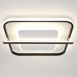 Светильник потолочный светодиодный ЭРА Модерн Franco CLL-1-107W 3K-6K RC BK с ДУ черный