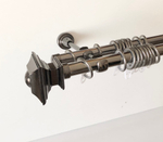 Карниз для штор "Верди" d19/19 мм двухрядный, цвет черный никель