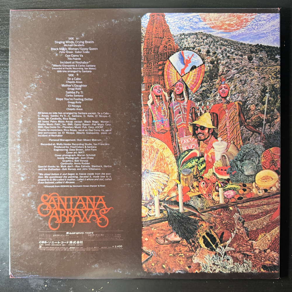 Santana ‎– Abraxas (Япония 1974г.)