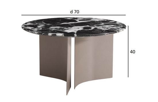 57EL-10311 Стол журнальный черный d70*40см