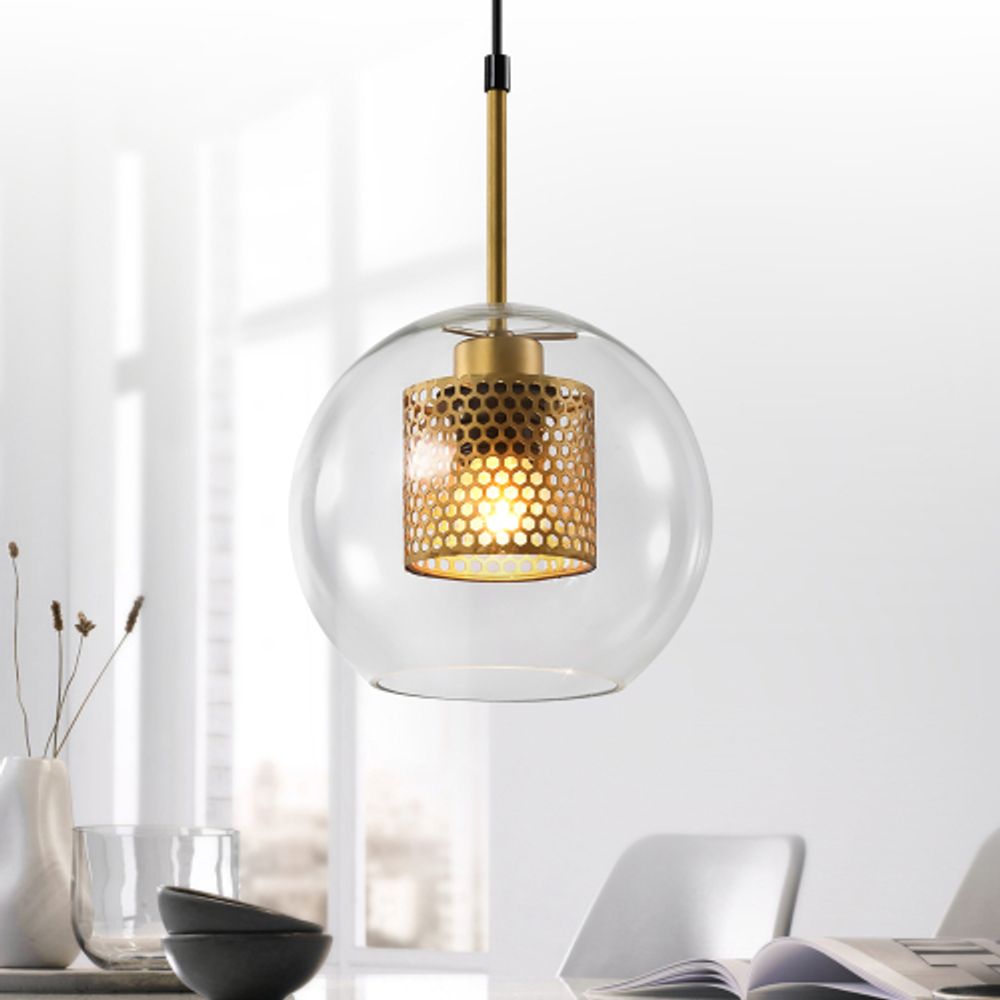 Светильник подвесной (подвес) Rivoli Gertrude 4105-201 1 * Е27 40 Вт дизайн потолочный круглый