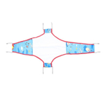 2124390 Гамачок в ванночку «Куп-куп», 100 см, цвет синий