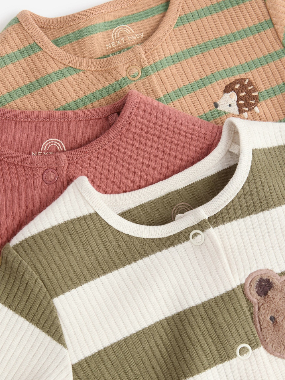 Комбинезон / Cлип для малышей Next B48-427, 3 шт., Хаки, Красный