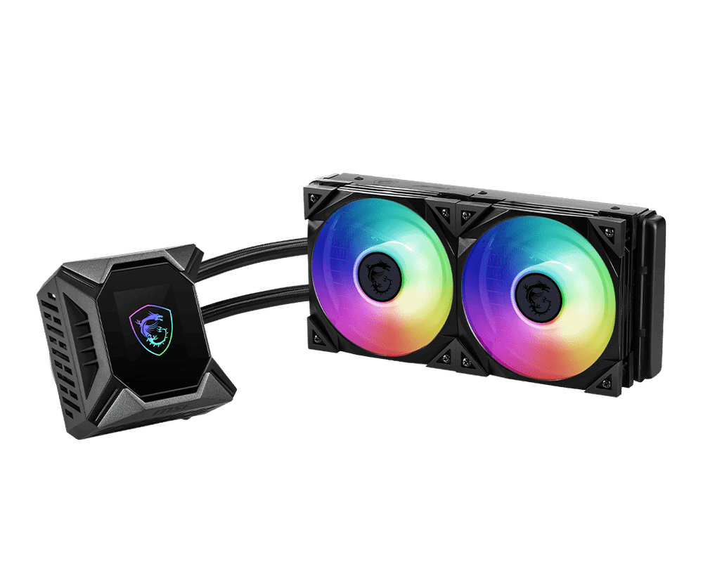 Водяное охлаждение для CPU MSI MPG CORELIQUID K240 V2. Socket Intel/AMD, 4pin, Fan 2x120см, ARGB