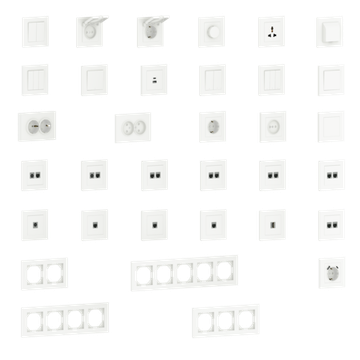 Рамка 5-я,  матовый белый,  серия A07