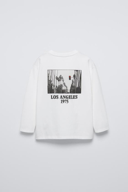 ZARA ФУТБОЛКА С НАДПИСЯМИ, БЕЛЫЙ