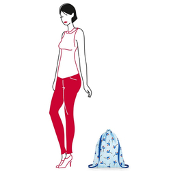 Рюкзак складной Mini maxi sacpack leaves blue Reisenthel