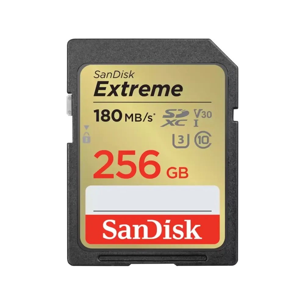 Карта памяти SanDisk Extreme SDXC 256GB UHS-I U3 V30, R/W 190/130 МБ/с