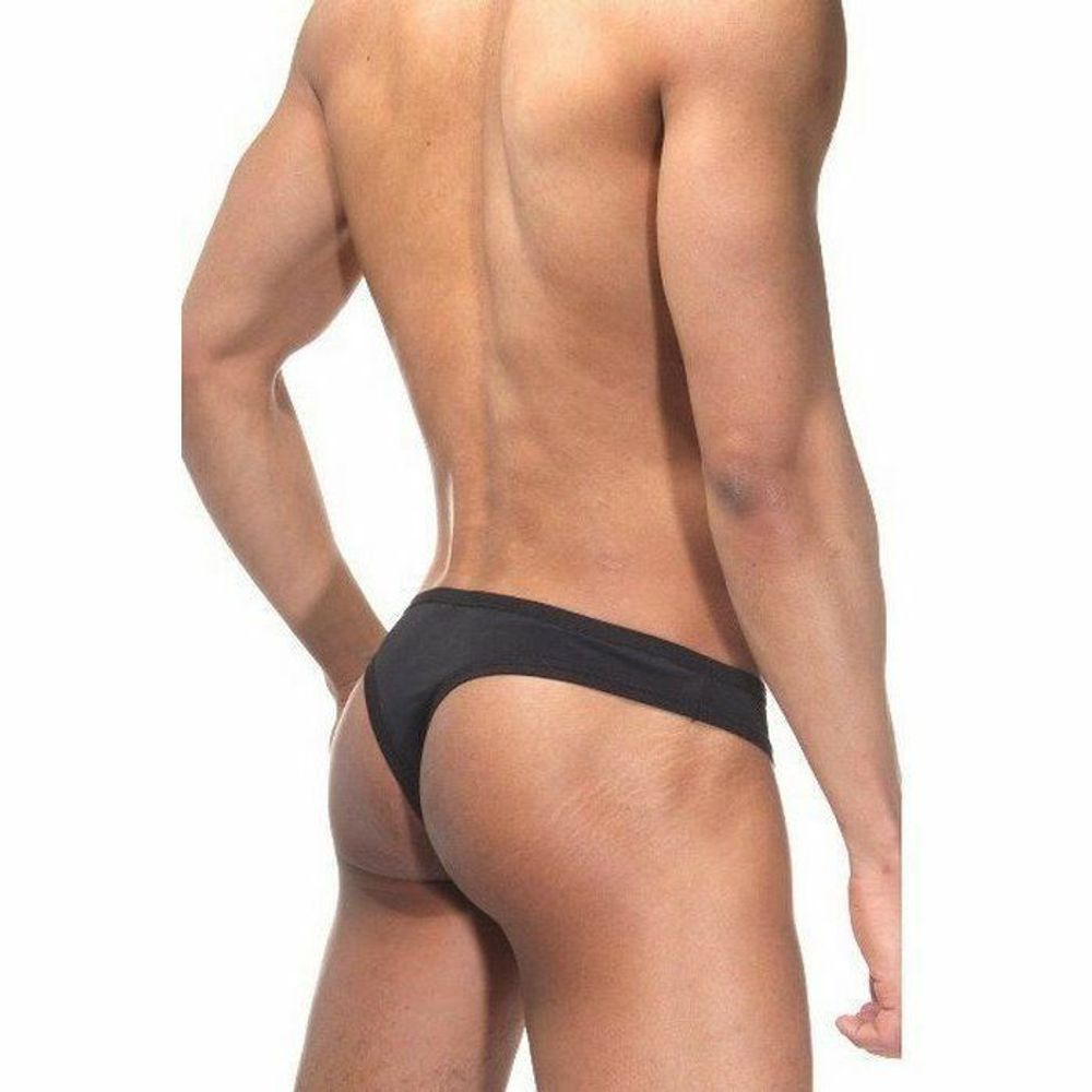 Трусы мужские тонги черные с застежкой La Blinque LB15006