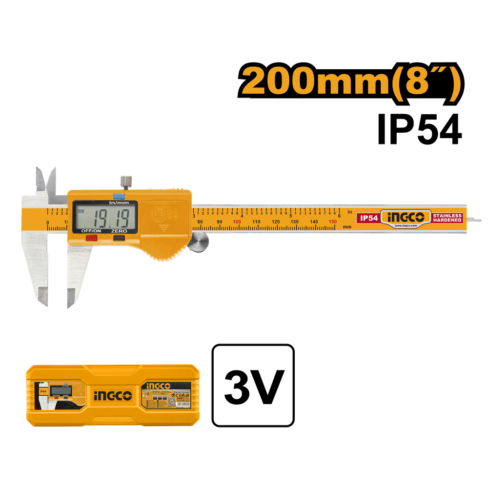 Штангенциркуль цифровой 0-200 мм INGCO HDCD28200 INDUSTRIAL