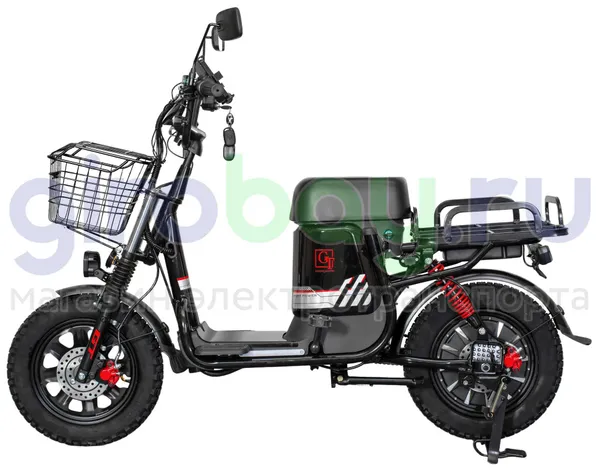 Электроскутер GT U3 1000W (60V/30Ah) железофосфат - Черный фото №6