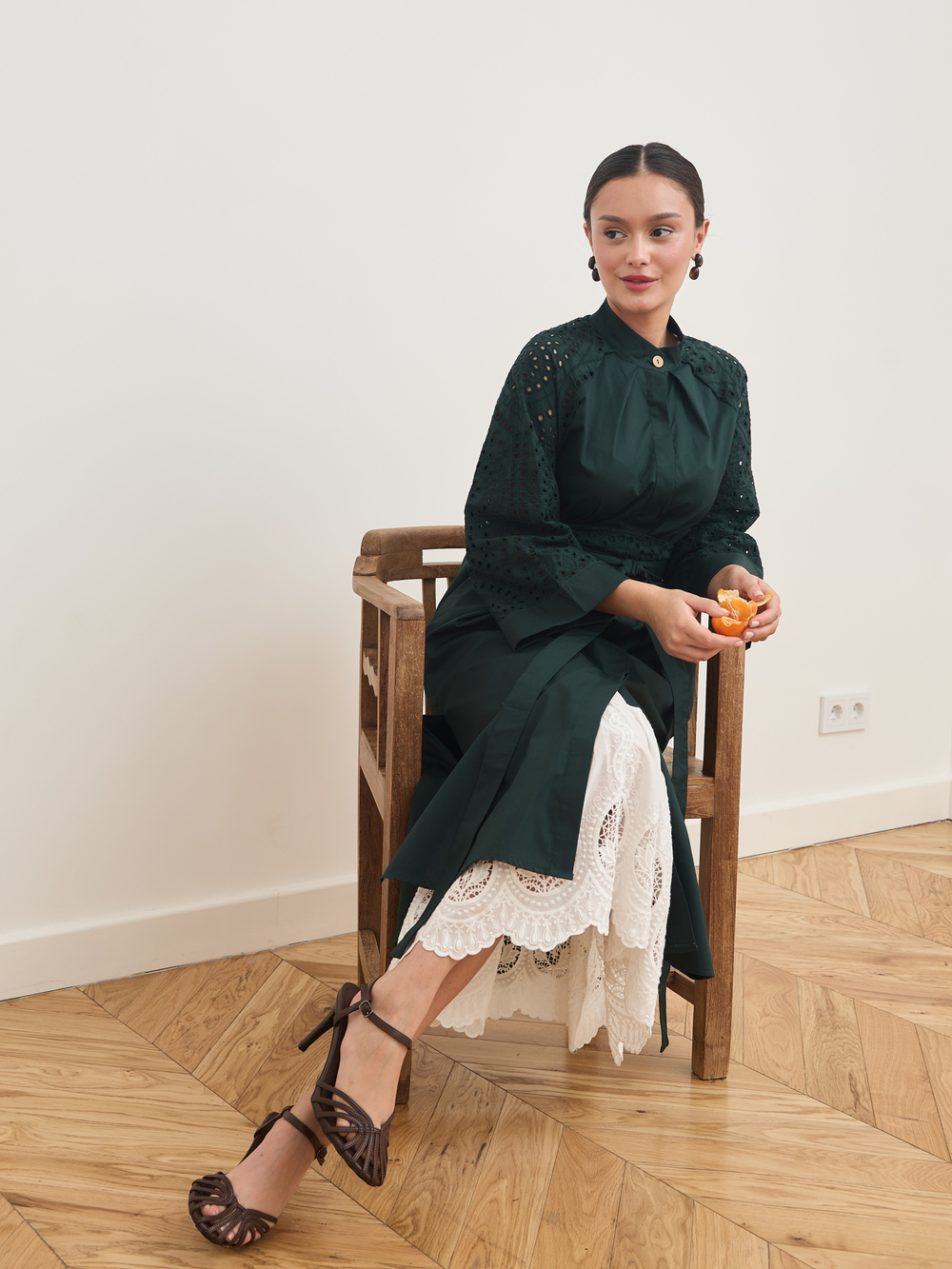 Платье кимоно ажурное