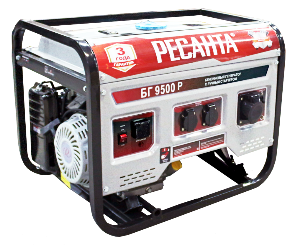 Бензиновый генератор (8 кВт) БГ 9500 Р Ресанта