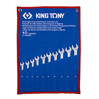KING TONY (12A0MRN) Набор комбинированных удлиненных ключей, 10-19 мм, 10 предметов