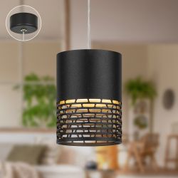 Светильник подвесной (подвес) ЭРА PL29 BK цоколь GX53 потолочный цилиндр черный | Подвесные светильники