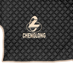 Ковры CHENGLONG (экокожа, черный, бежевый кант, бежевая вышивка)