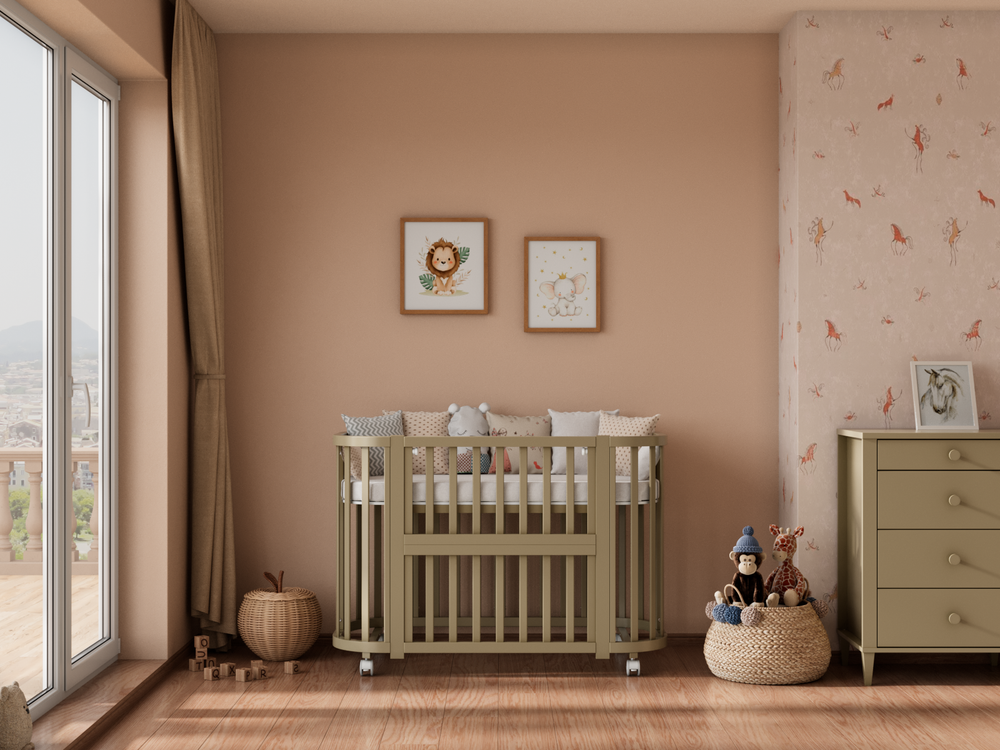 Кроватка детская Incanto Nova Lux c наклоном дна, маятник продольного качания,цвет кашемир