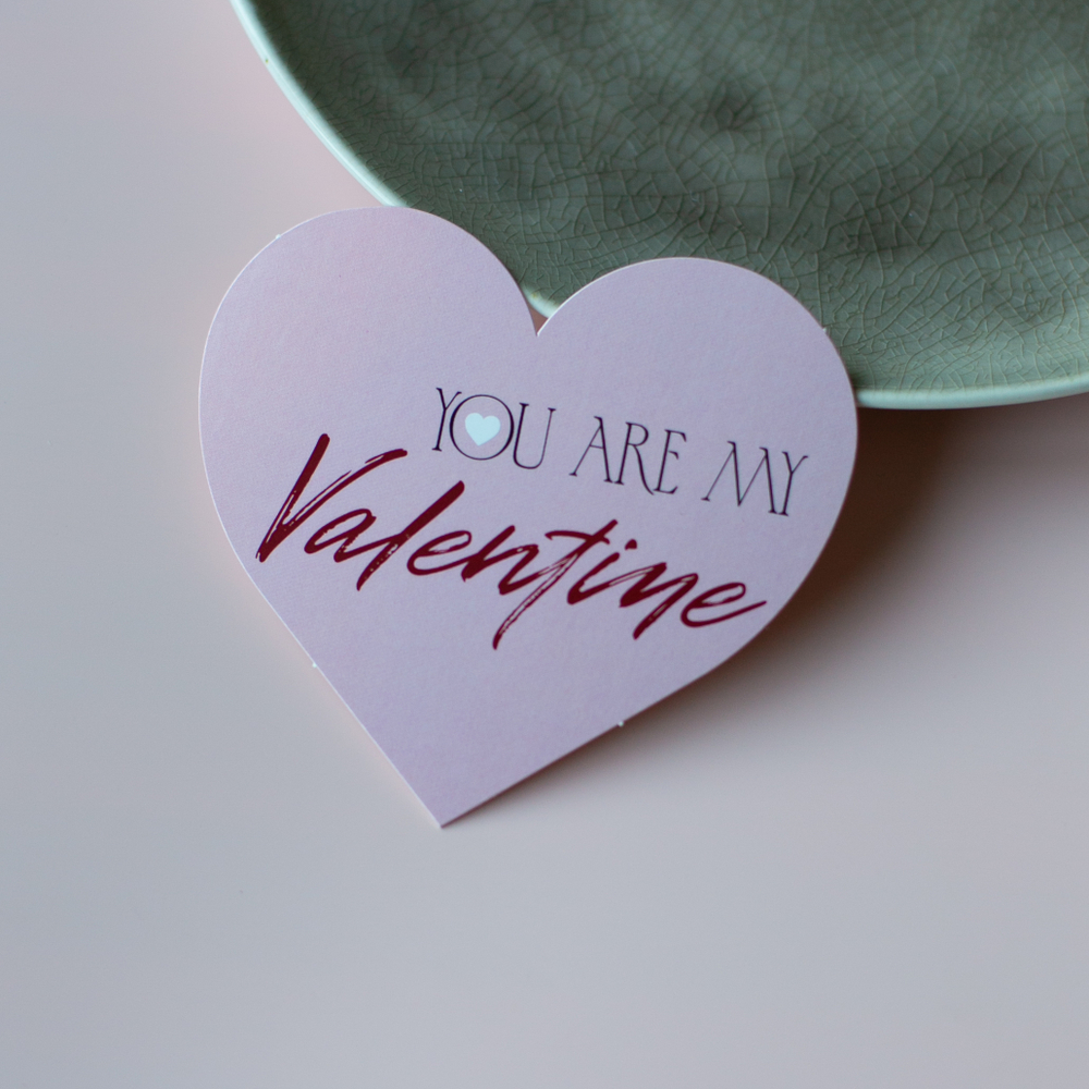 С-1141 карточка-сердечко "You are my Valentine" (8,8х8см) (упак.10шт.)