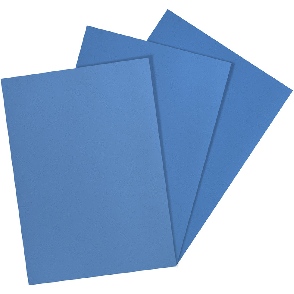 Обложка для переплета Silwerhof, А4 картон под кожу, 230 гр, синяя