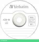 CD-R диск Verbatim 700MB 52x Cake Box DataLife (43351)