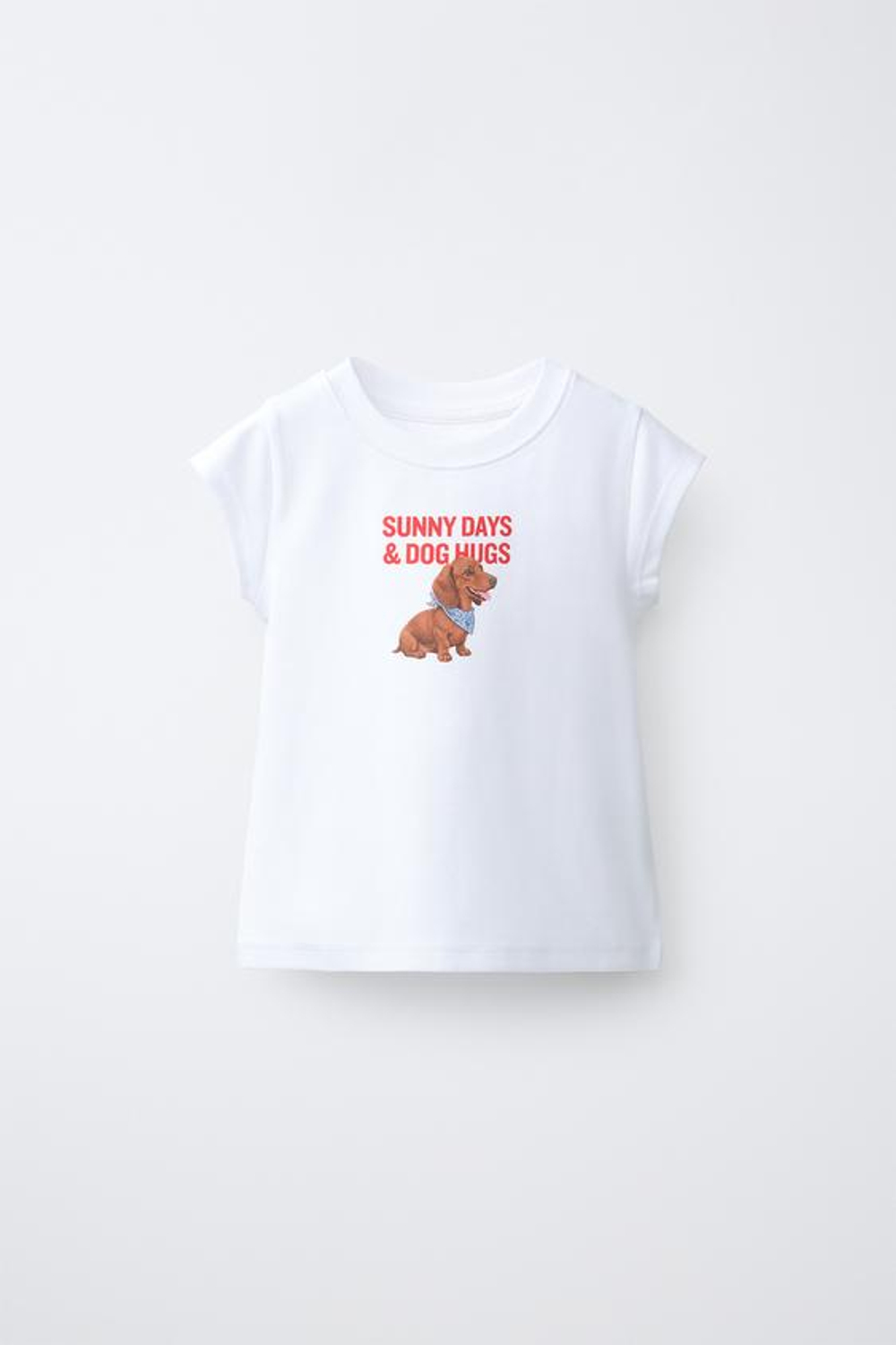 ZARA ФУТБОЛКА С АНИМАЛИСТИЧЕСКИМ ПРИНТОМ, БЕЛЫЙ