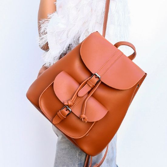 Рюкзак женский из экокожи Торба 3.0. Коричневый