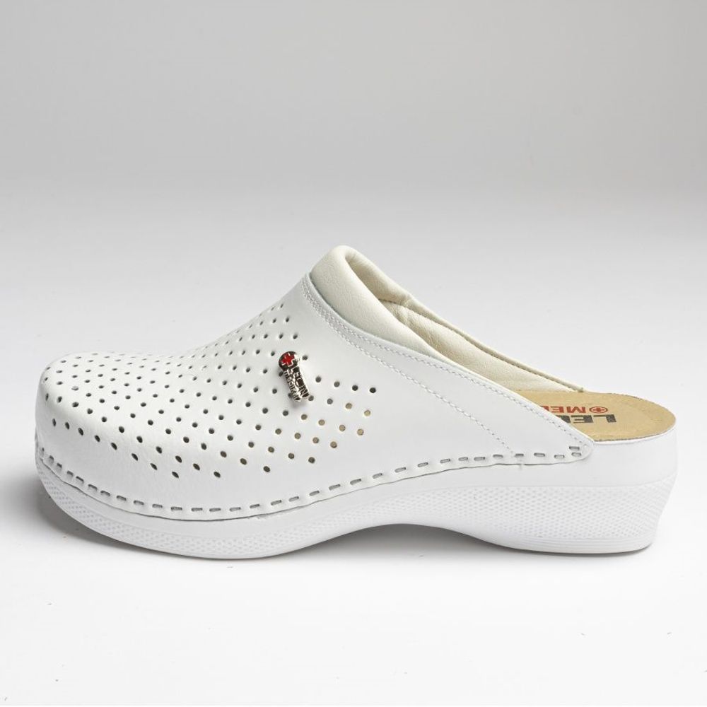 Сабо женские LEON medikal (белый) MED100W