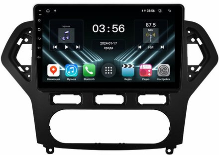 Магнитола для Ford Mondeo 4 2007-2010 (рамка черная) - FarCar 1231M на Android 13 и IPS экран