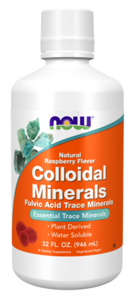 NOW Foods, Коллоидные минералы со вкусом малины, Colloidal Minerals Natural Raspberry Flavor Liquid, 946 мл