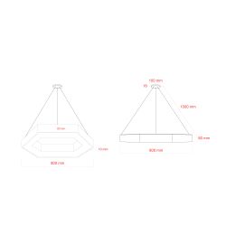 Светильник LED ЭРА Geometria SPO-124-W-40K-051 Hexagon 51Вт 4000К 4000Лм 800*800*80 белый подвесной драйвер внутри | Декоративные светильники Geometria