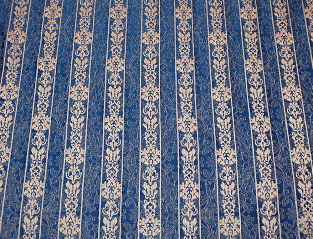 Жаккард Эстель полоса синий