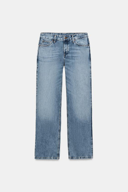 ZARA ДЖИНСЫ BOOTCUT С НИЗКОЙ ПОСАДКОЙ — ZW COLLECTION, СИНИЙ