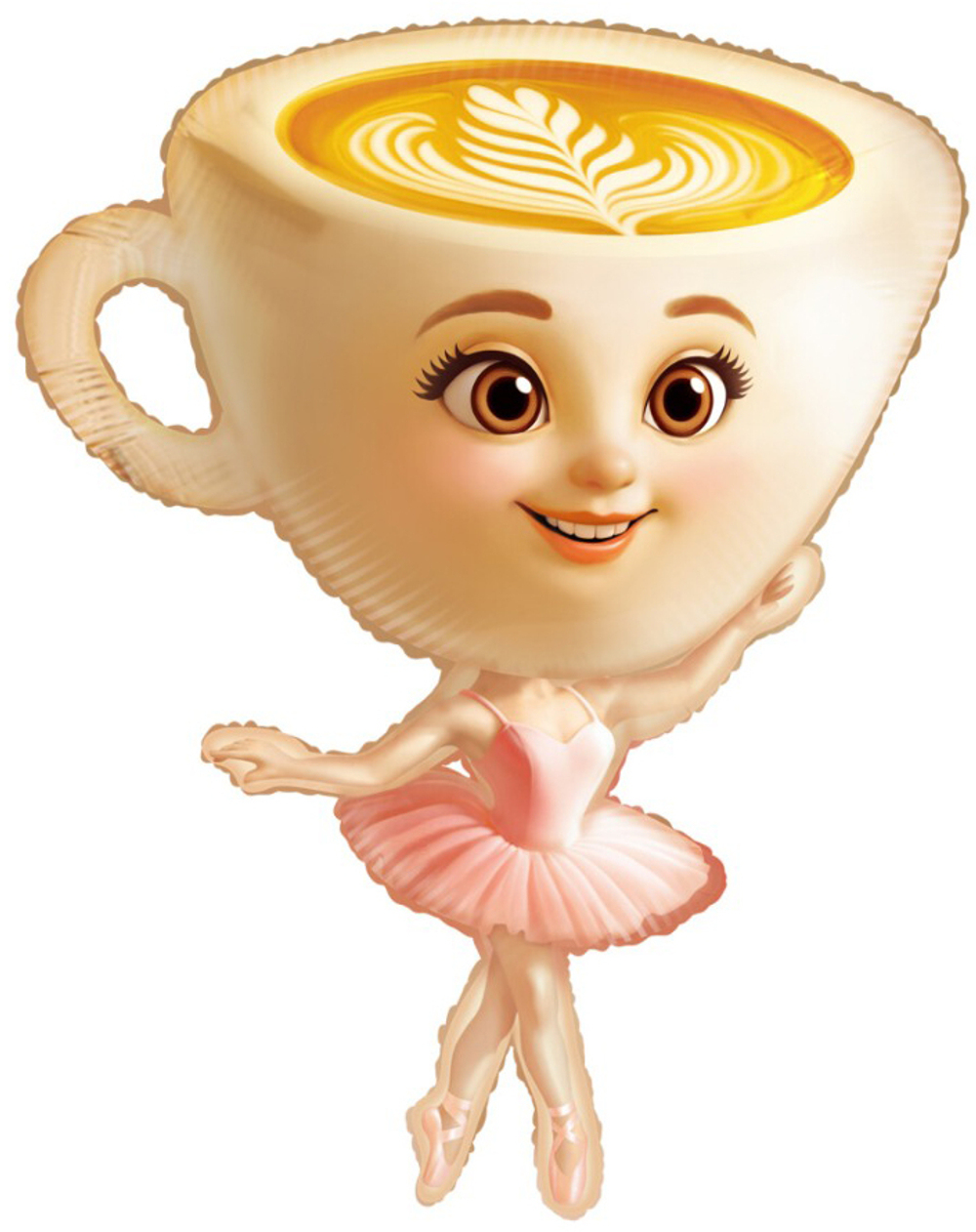Купить фигурный шар с гелием в виде Балерина Капучино
