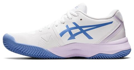 Женские Кроссовки теннисные Asics Gel-Challenger 13 Clay - white/periwinkle blue