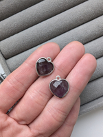 Подвеска сердце 13мм, аметист