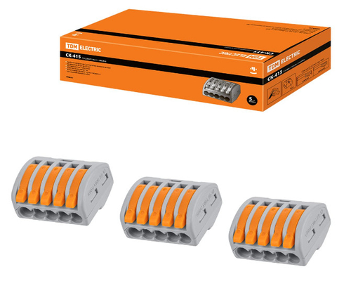 Клемма соединительная  СК-415 (2,5мм2) (5 проводов) TDM