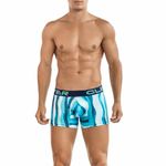 Мужские трусы боксеры бело-голубые Clever Richness Boxer 242710