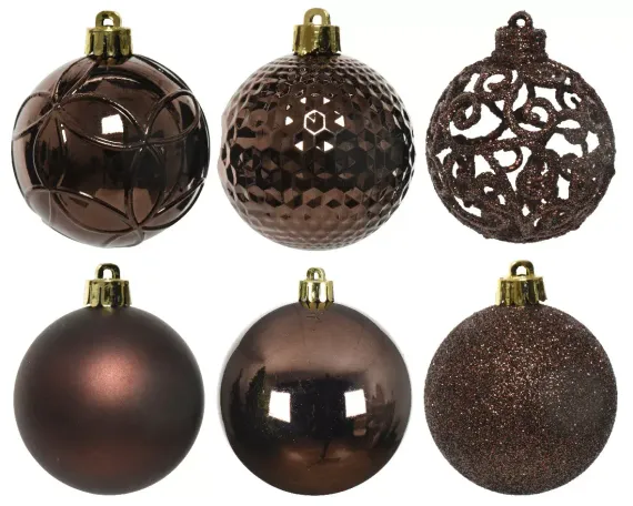 Набор пластиковых шаров Королевский 60 мм., темно-коричневый, 37 шт., Kaemingk (020845)