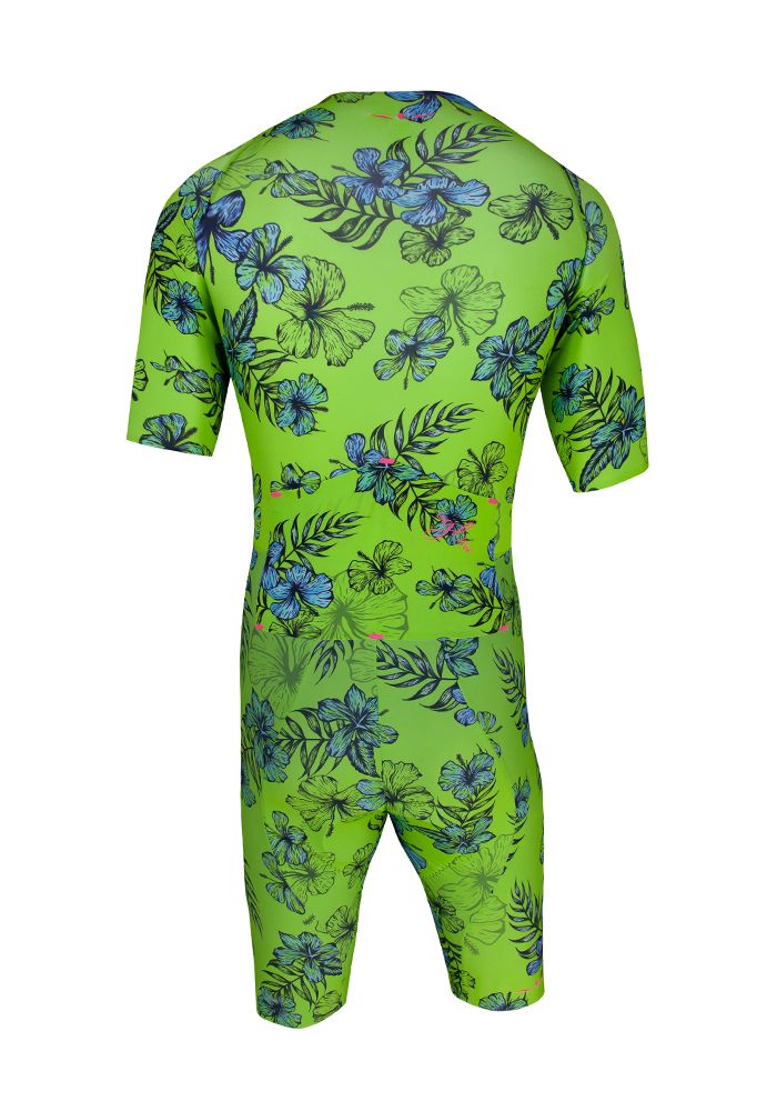 ВЕЛОКОСТЮМ SPEED TT SUIT | HIBISCUS FLORAL LIGHT GREEN