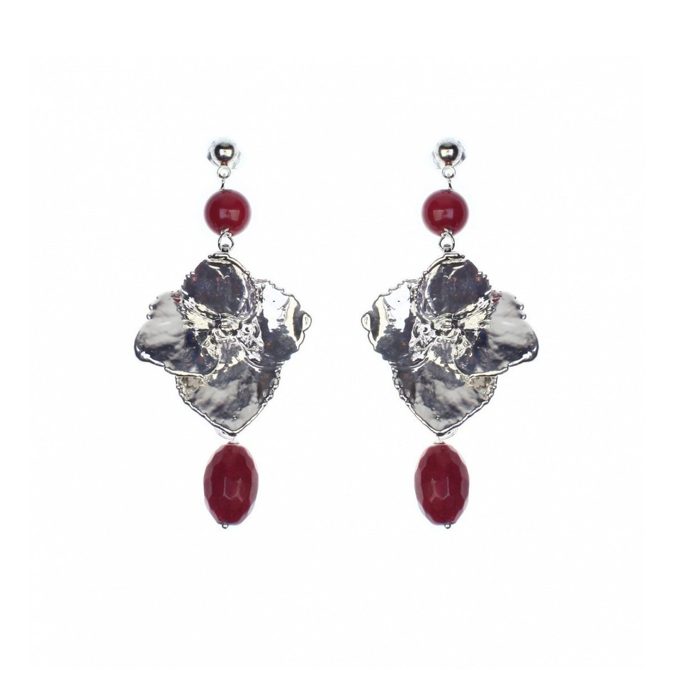Серьги Ester Bijoux Гортензия F610C-S BW