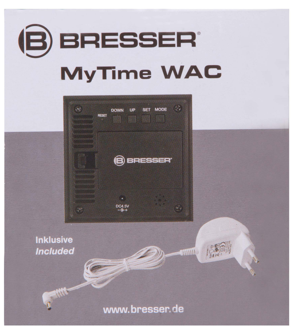 Часы настольные Bresser MyTime WAC, черные