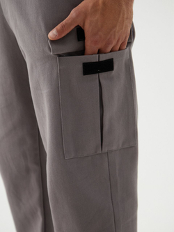 Джоггеры карго хлопковые. Серые