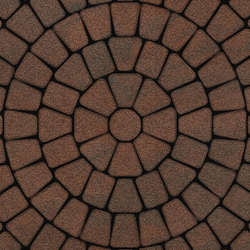 Тротуарная плитка КЛАССИКО (круг) - Листопад гранит Клинкер, комплект из 3 видов плит